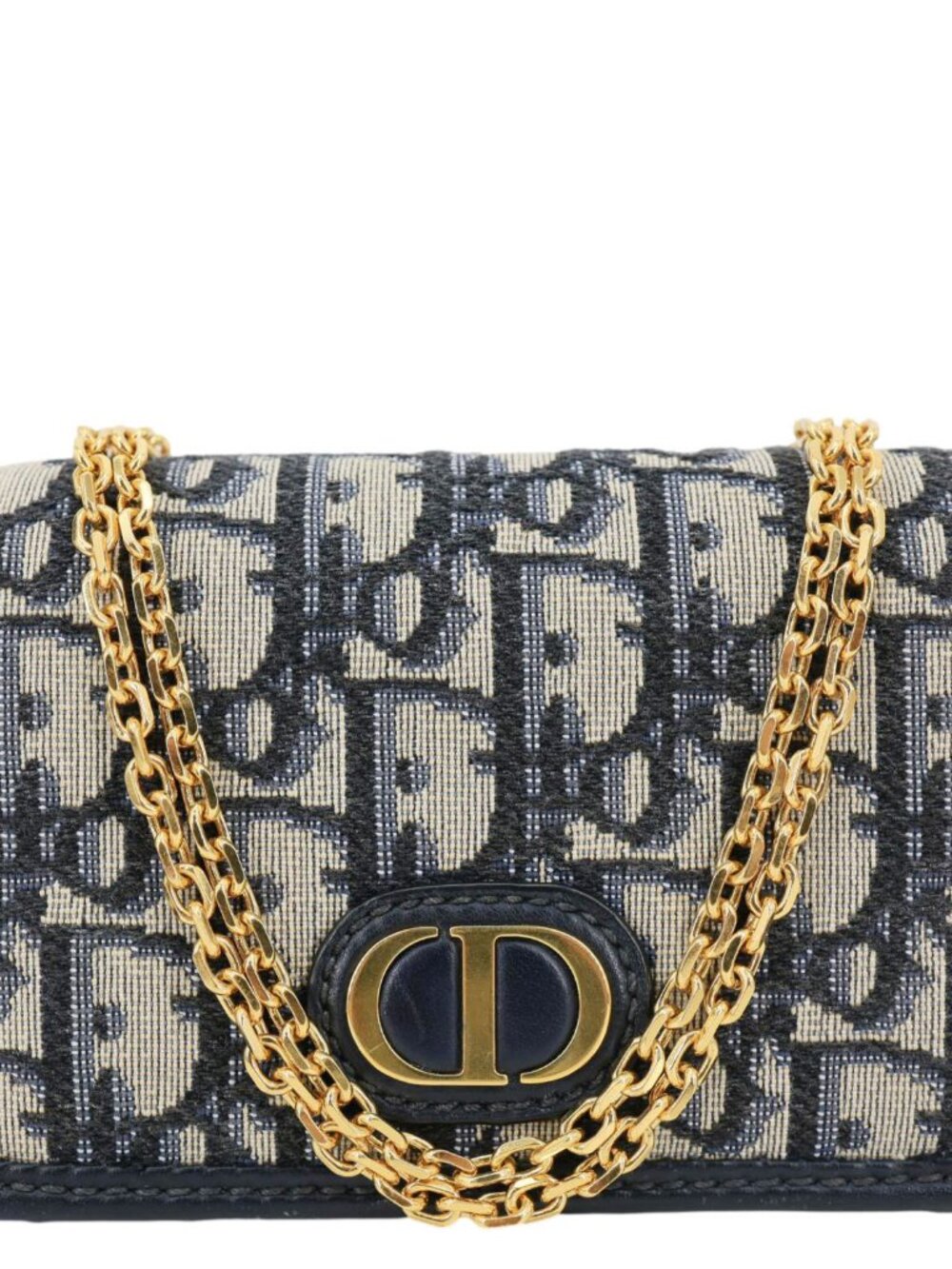 Christian Dior  30 Montaigne 2 In 1 Nano Jacquard Oblique Pouch Blue